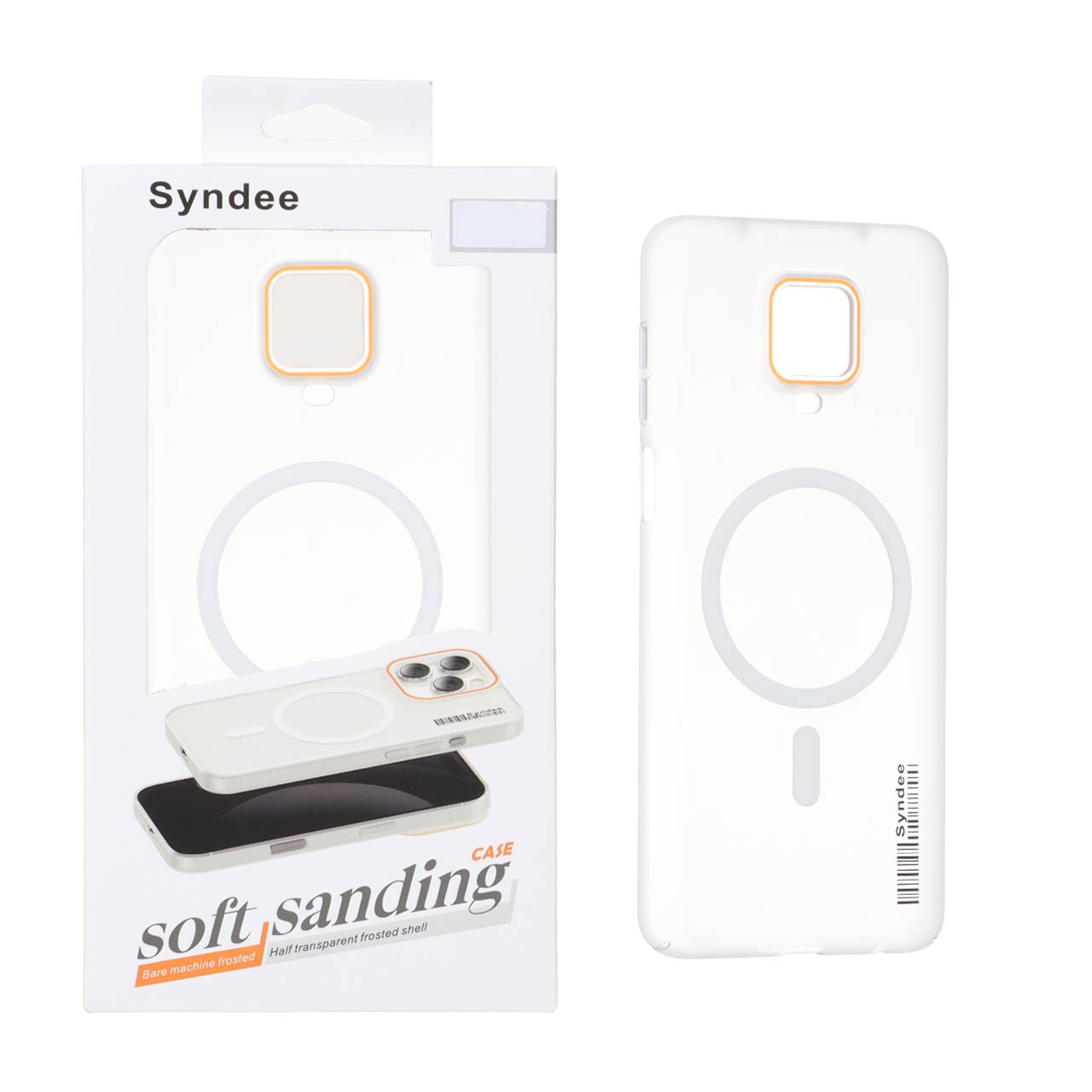 قاب اورجینال Syndee مات Magsafe مدل Xiaomi Redmi Note 9S / Redmi Note 9 Pro / Redmi Note 9 Pro Max - سفید (پک دار)